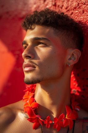 Island Elegance: Adam Dario Keel Embracing Beauty with Kai Carpenter