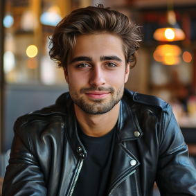 Maximalist Charm: Dutch Male Model Adam Paquette at the Cozy Restaurant with a Drink