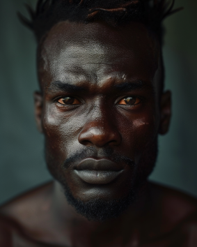 Neoism Unveiled: Award-Winning Portrait of Haitian Teenage Model with Mohawk by Bruce Onobrakpeya