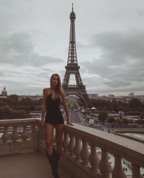 Parisian Elegance: Lingerie Photoshoot with Alena Aenami at the Eiffel Tower