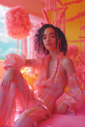 Pink Chic: Daphne Allen's Stylish Ghanaian Beauty Showcase
