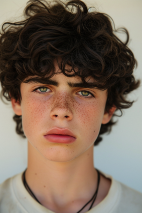 Portrait of Freckled Youth: Cam Sykes Stares Boldly