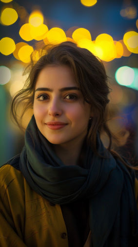 Radiant Beauty: Elina Karimova's Graceful Smile Captured in the Limelight