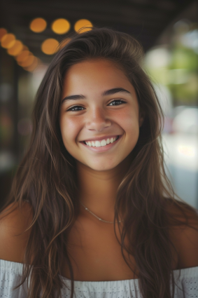 Radiant Beauty: Smiling Samoan Young Model Captured in American Barbizon Style