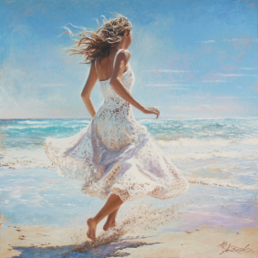 Seaside Serenity: A Portrait of Grace and Freedom by Eric Zener