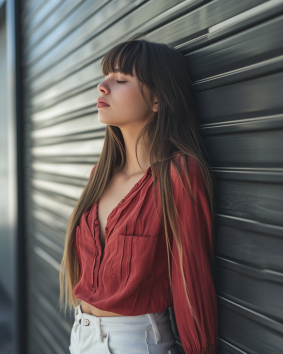 Serene Beauty: Swedish Model in Urban Aestheticism