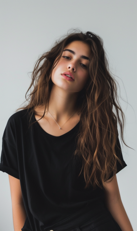 Serene Elegance: Charlotte Harding Embracing Samoan Beauty in Black and White