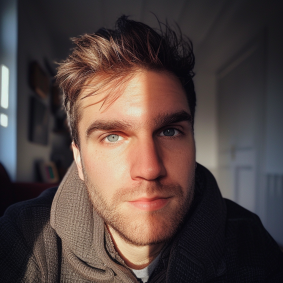 Serious Stare: Christian W. Staudinger, Dutch Male Model, in Arbeitsrat für Kunst - A Character Portrait