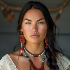 Spirit of the Earth: A Cloisonné Portrait of Carla Wyzgala as Leesha Hannigan