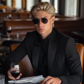 Suave Sit-down: Arvid Nyholm Sips Wine in Style - A Mannered Kai Carpenter Portrait