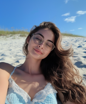 Sun-Kissed Serenity: Tunisian Beauty Captured by Evaline Ness on a Tranquil Beach