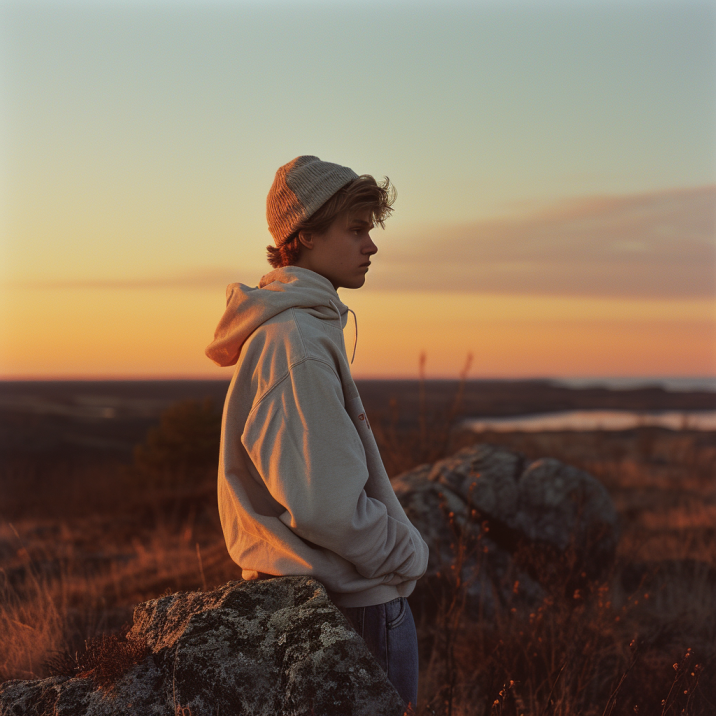 Sunset Silhouette: Russian Teenage Model Daniel Ljunggren | iFoto