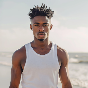 Surfing with Soul: A Modern Day Harlem Renaissance – Portrait of Cosmo Alexander by Kai Carpenter