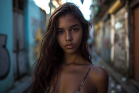 Whispers of Havana: Aramenta's Graceful Portrait in the Cuban Alley